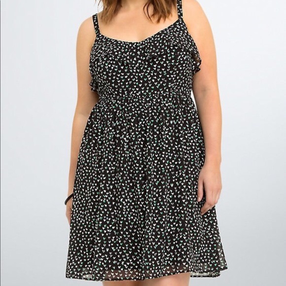 torrid Dresses & Skirts - Torrid heart chiffon mini dress